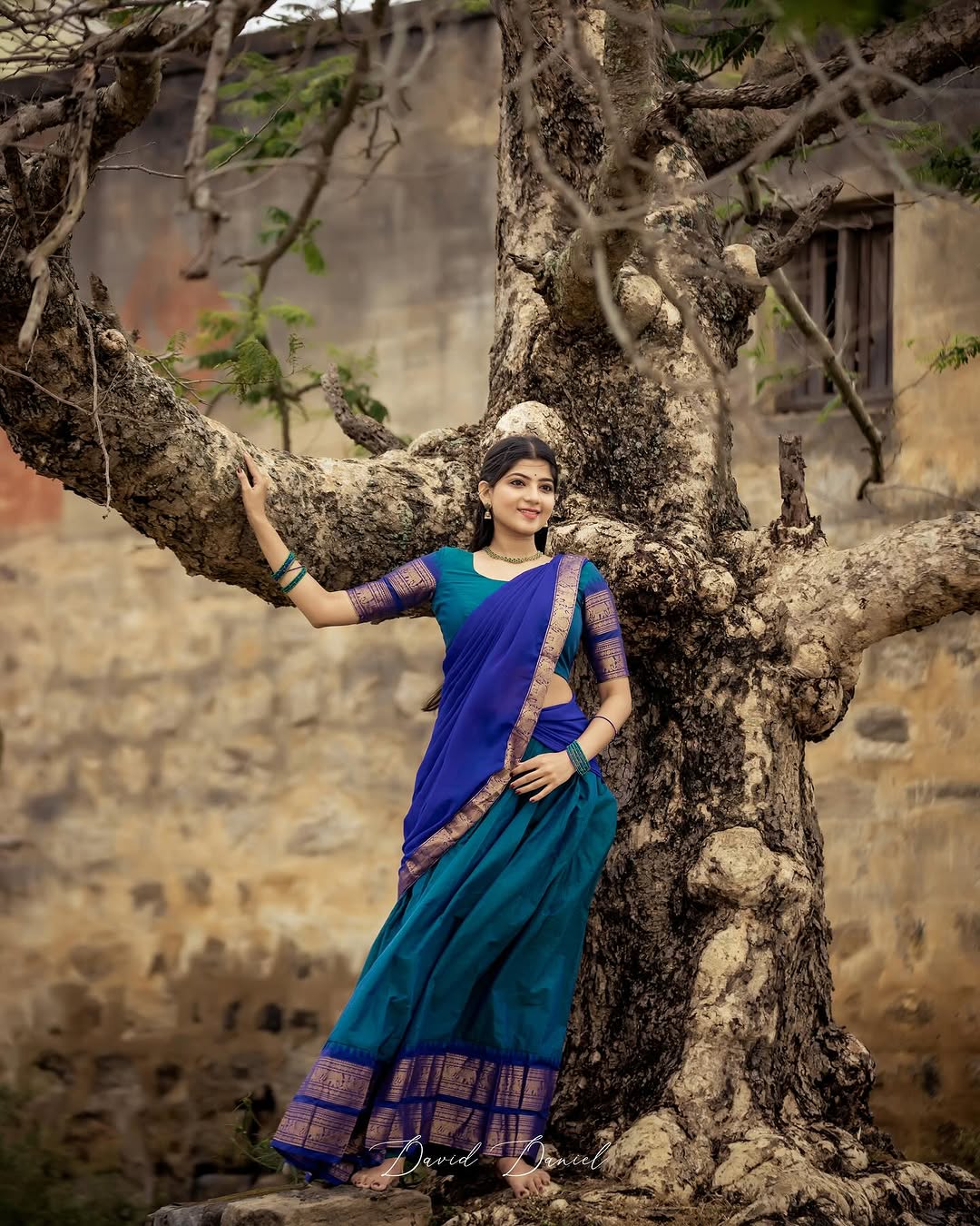 Kanjivaram Silk Zari Half Lehenga Saree With Blouse And Dupatta